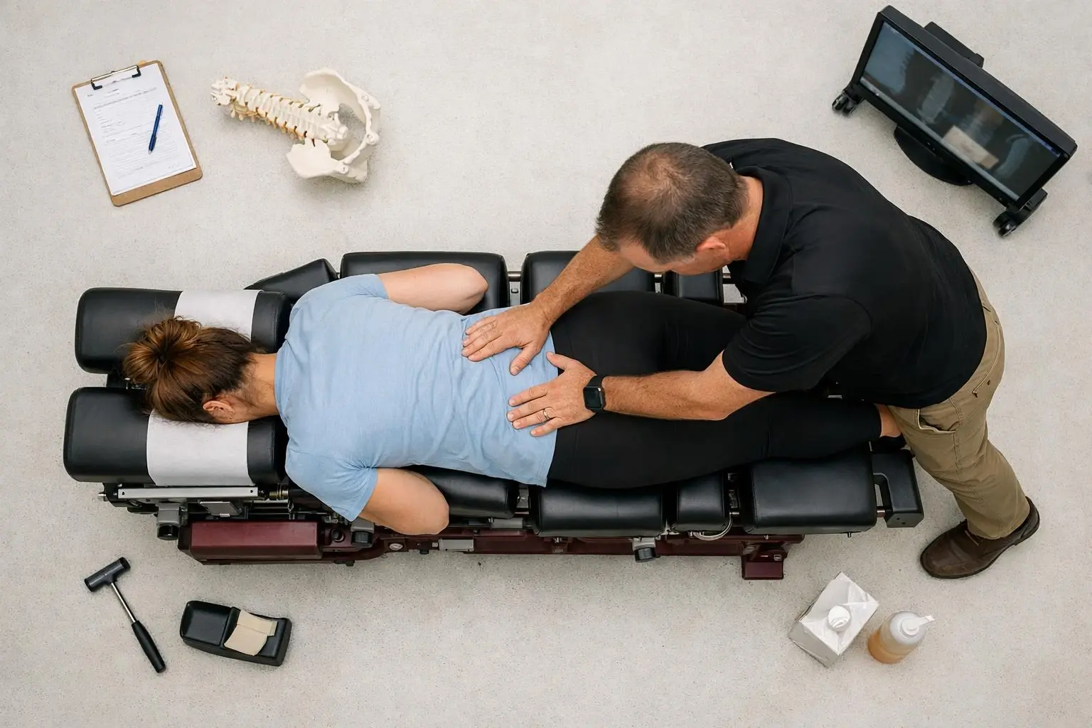 How Thompson Drop Technique applies to Chiropractor services in Brentwood, United States—practical illustration